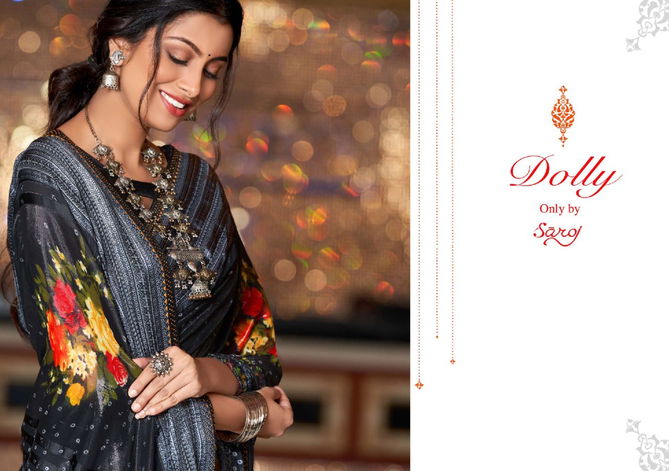 Saroj Dolly Soft Printed Ethnic Wear Satin Latest Designer Saree Collection